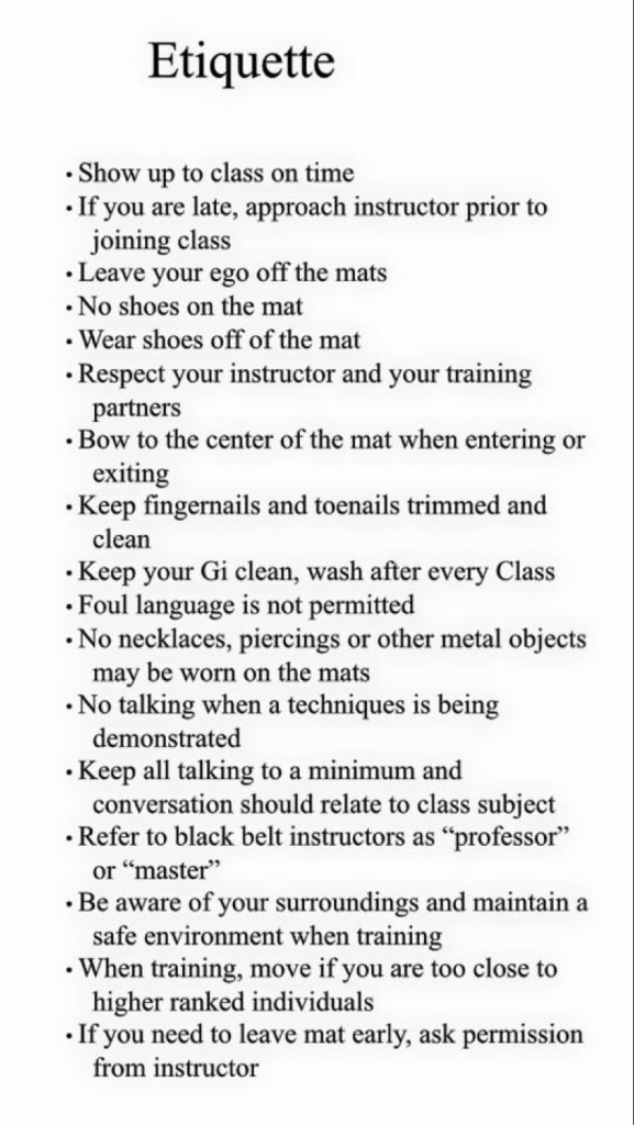 bjj etiquette